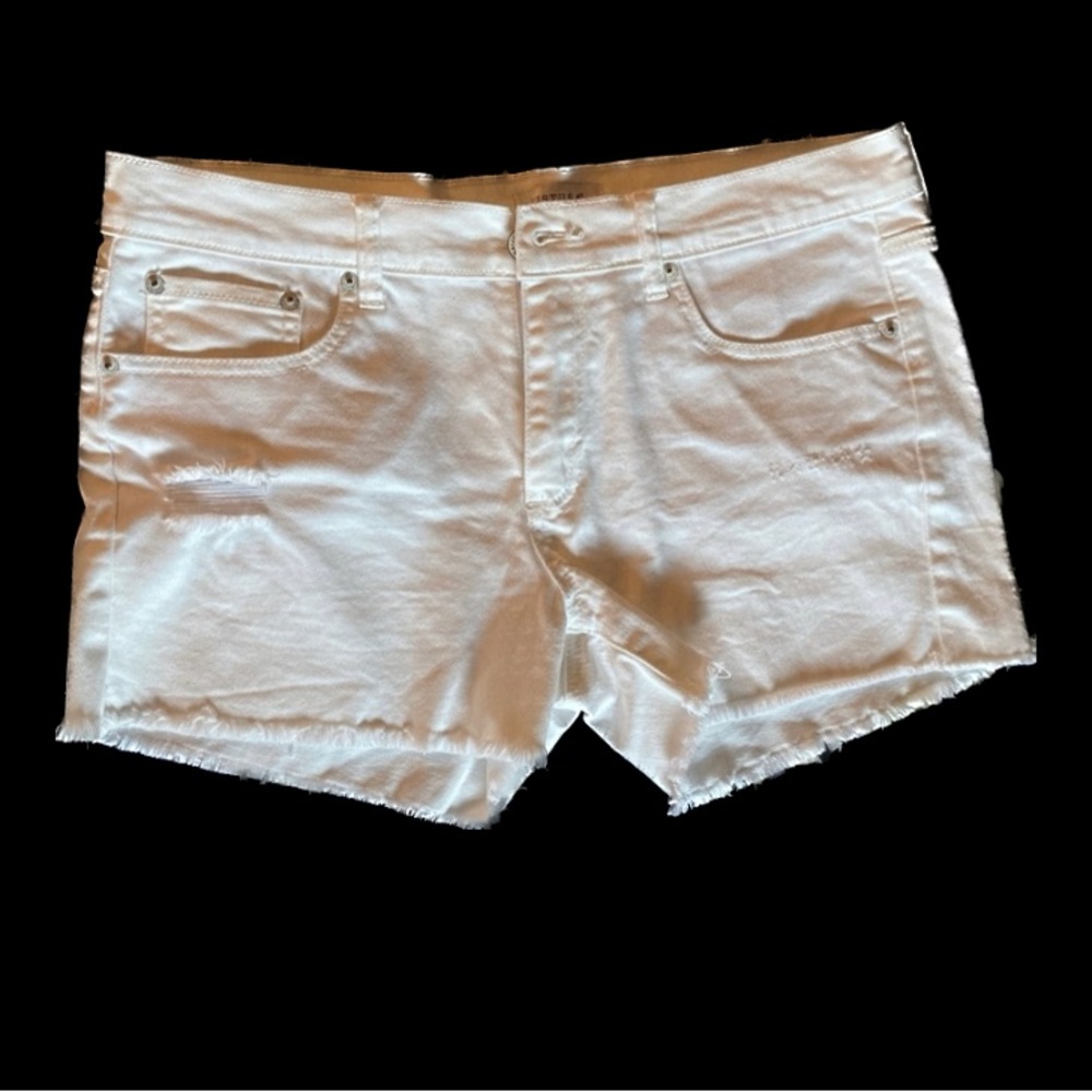 White denim shorts